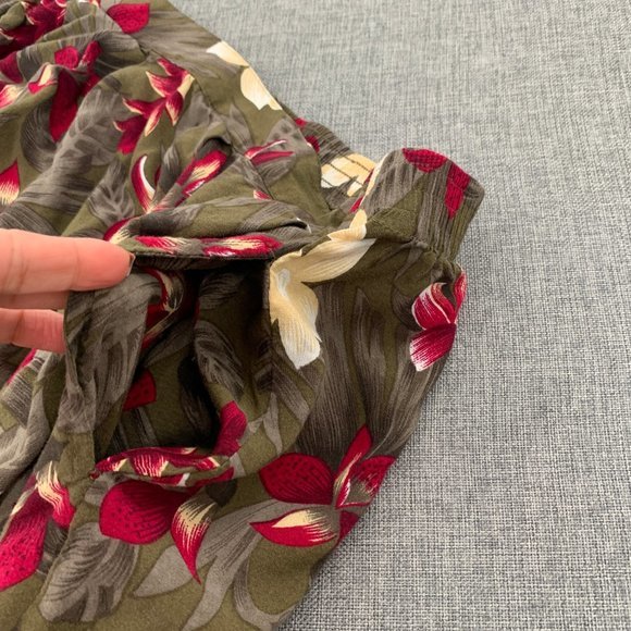Vintage Prophecy Petite Pleated Floral Skirt Medium 100% Rayon Lightweight Flowy - Picture 4 of 11